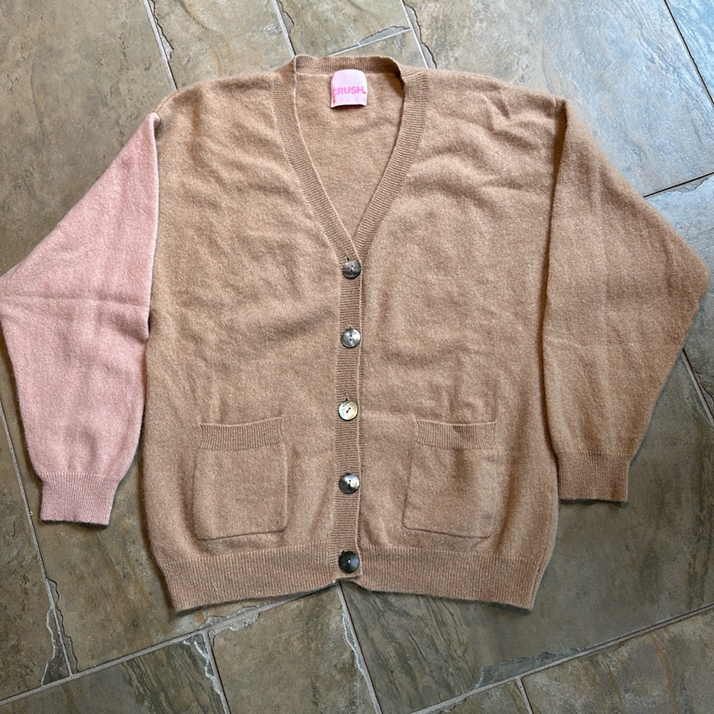 Crush cashmere cardigan